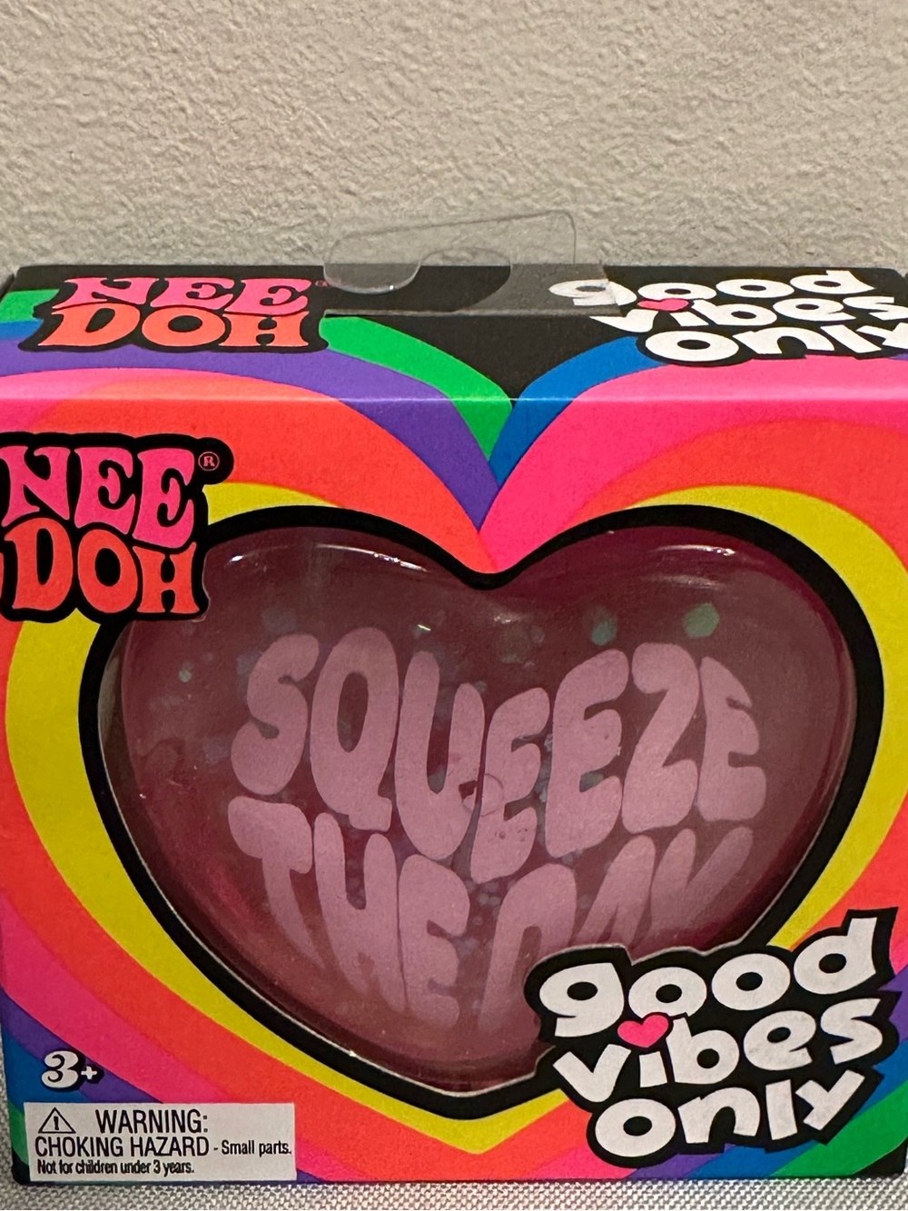 Needing Good Vibes Only Heart Squishy - Pink